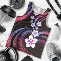 Hawaii Plumeria Men Tank Top Sweet Gradient Polynesian Pattern