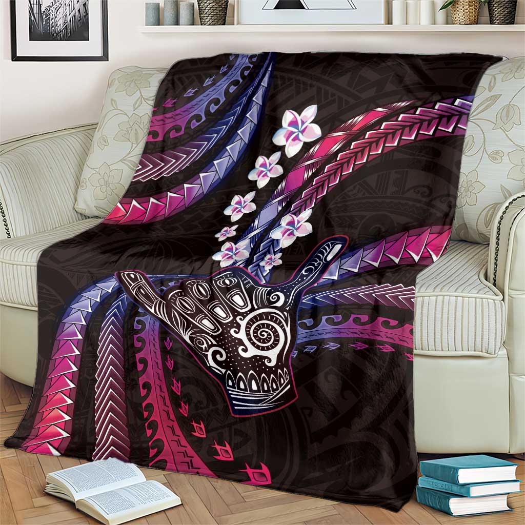 Hawaii Shaka Sign Blanket Fantastic Frangipani Sweet Vibes