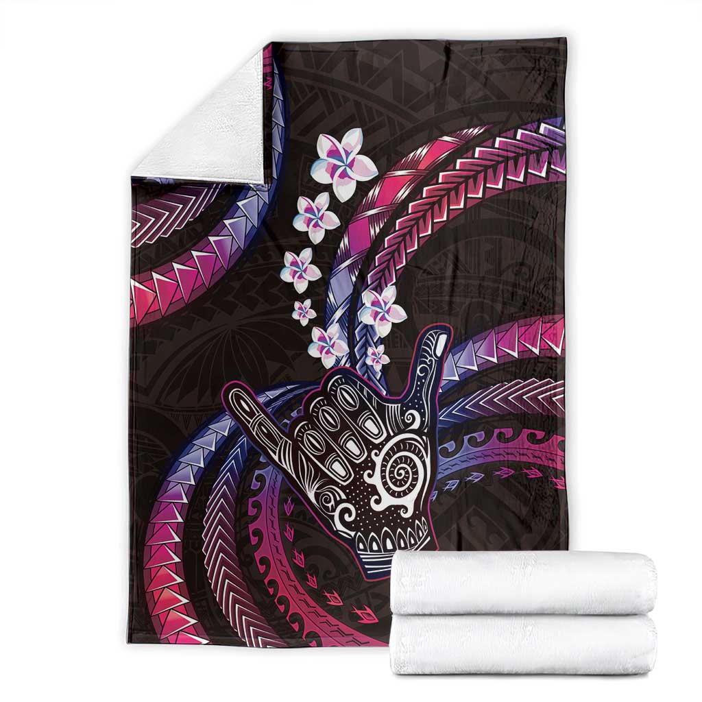 Hawaii Shaka Sign Blanket Fantastic Frangipani Sweet Vibes