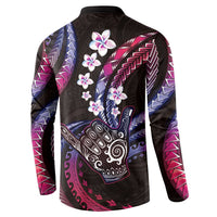 Hawaii Shaka Sign Button Sweatshirt Fantastic Frangipani Sweet Vibes