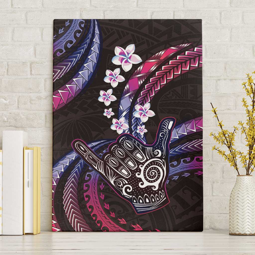 Hawaii Shaka Sign Canvas Wall Art Fantastic Frangipani Sweet Vibes