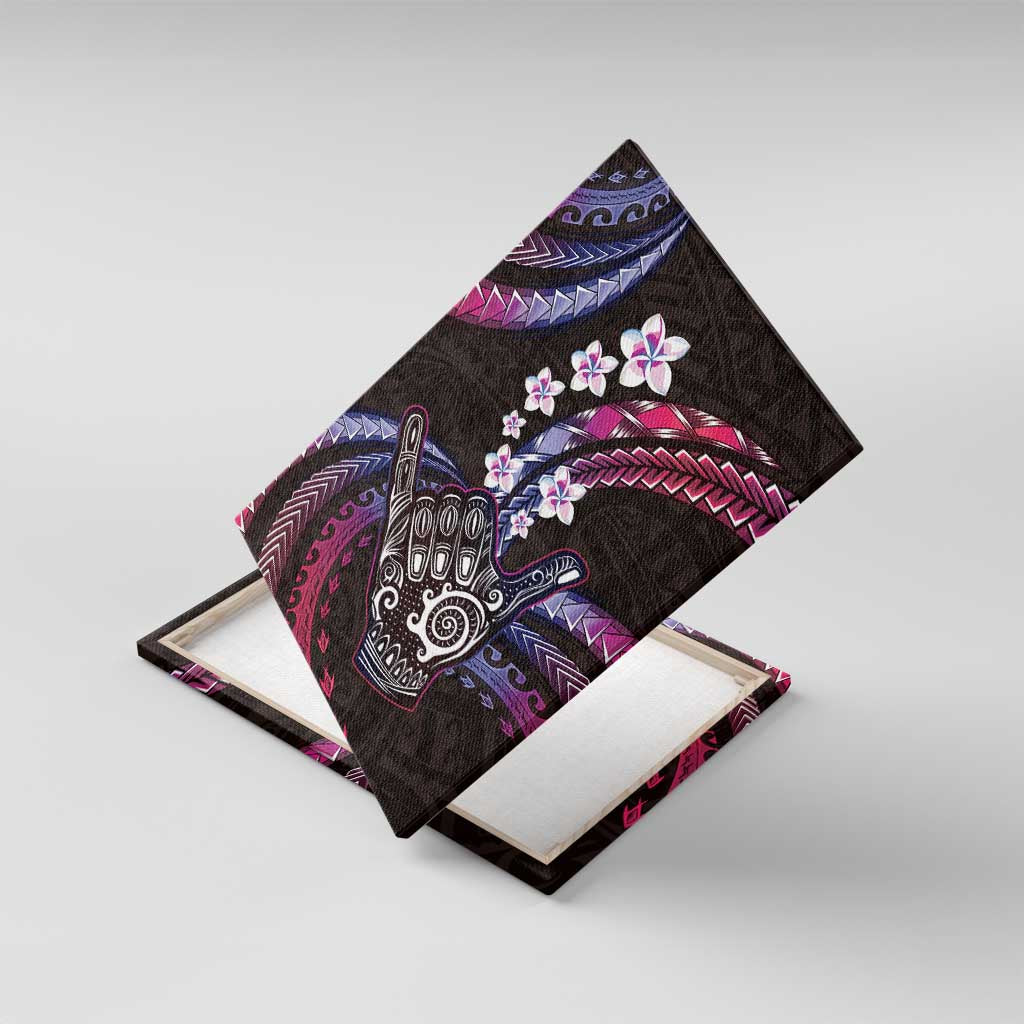 Hawaii Shaka Sign Canvas Wall Art Fantastic Frangipani Sweet Vibes