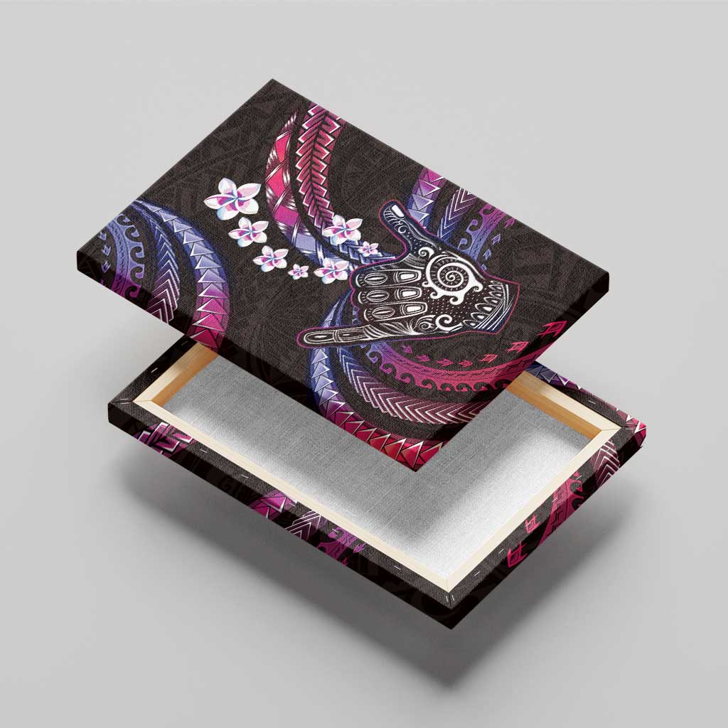 Hawaii Shaka Sign Canvas Wall Art Fantastic Frangipani Sweet Vibes