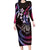 Hawaii Shaka Sign Family Matching Long Sleeve Bodycon Dress and Hawaiian Shirt Fantastic Frangipani Sweet Vibes