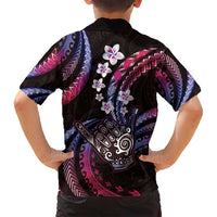 Hawaii Shaka Sign Family Matching Summer Maxi Dress and Hawaiian Shirt Fantastic Frangipani Sweet Vibes LT01 - Polynesian Pride