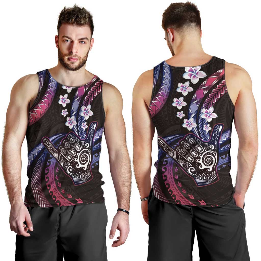 Hawaii Shaka Sign Men Tank Top Fantastic Frangipani Sweet Vibes