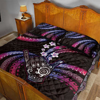 Hawaii Shaka Sign Quilt Bed Set Fantastic Frangipani Sweet Vibes