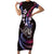 Hawaii Shaka Sign Short Sleeve Bodycon Dress Fantastic Frangipani Sweet Vibes