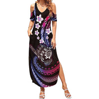 Hawaii Shaka Sign Summer Maxi Dress Fantastic Frangipani Sweet Vibes
