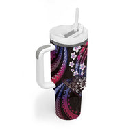 Hawaii Shaka Sign Tumbler With Handle Fantastic Frangipani Sweet Vibes