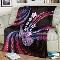 Hawaiian Ukulele Blanket Sweet Dream Fantastic Plumeria