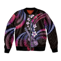 Hawaiian Ukulele Bomber Jacket Sweet Dream Fantastic Plumeria