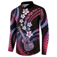 Hawaiian Ukulele Button Sweatshirt Sweet Dream Fantastic Plumeria