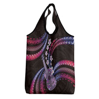Hawaiian Ukulele Grocery Bag Sweet Dream Fantastic Plumeria
