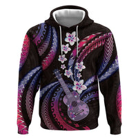 Hawaiian Ukulele Hoodie Sweet Dream Fantastic Plumeria