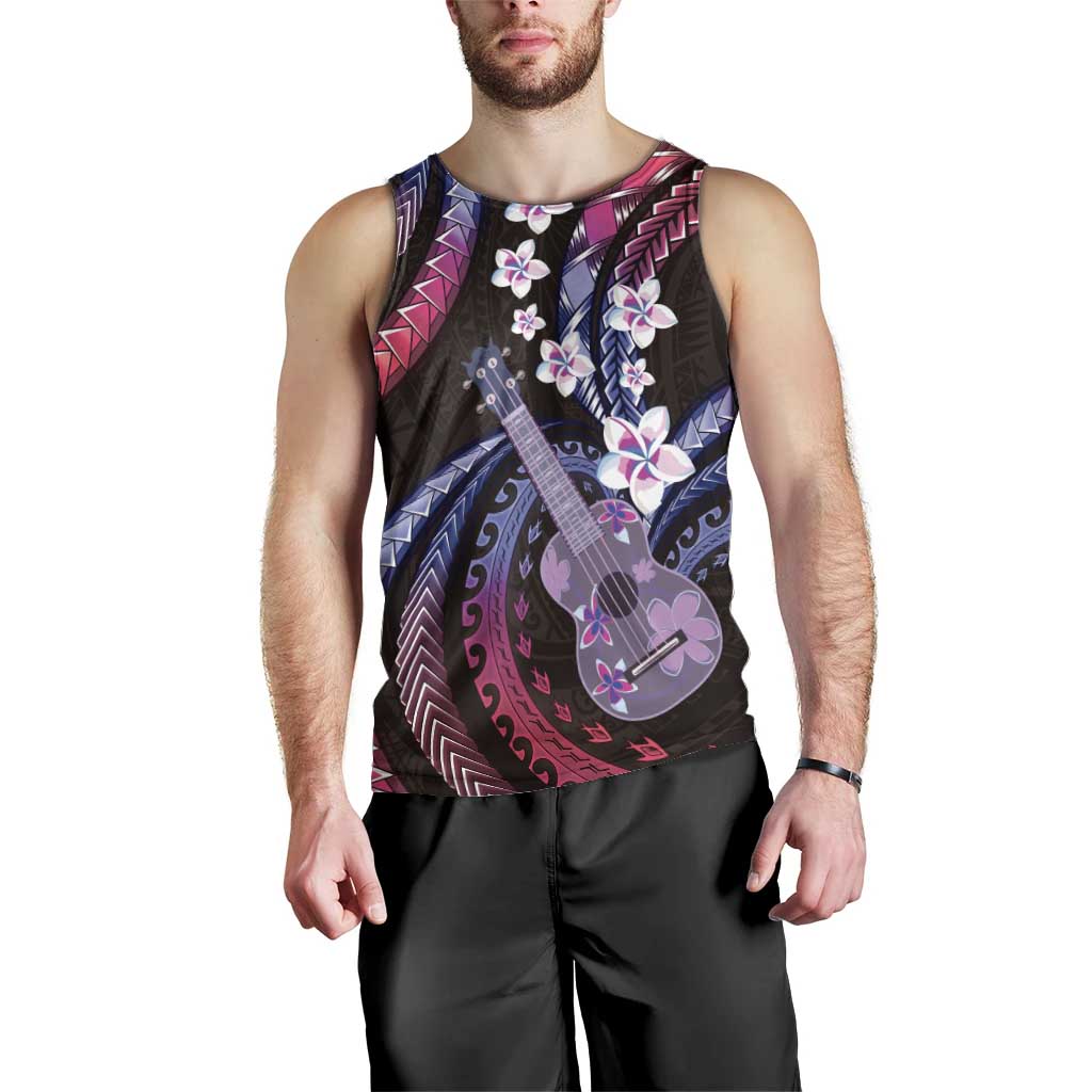 Hawaiian Ukulele Men Tank Top Sweet Dream Fantastic Plumeria