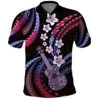 Hawaiian Ukulele Polo Shirt Sweet Dream Fantastic Plumeria