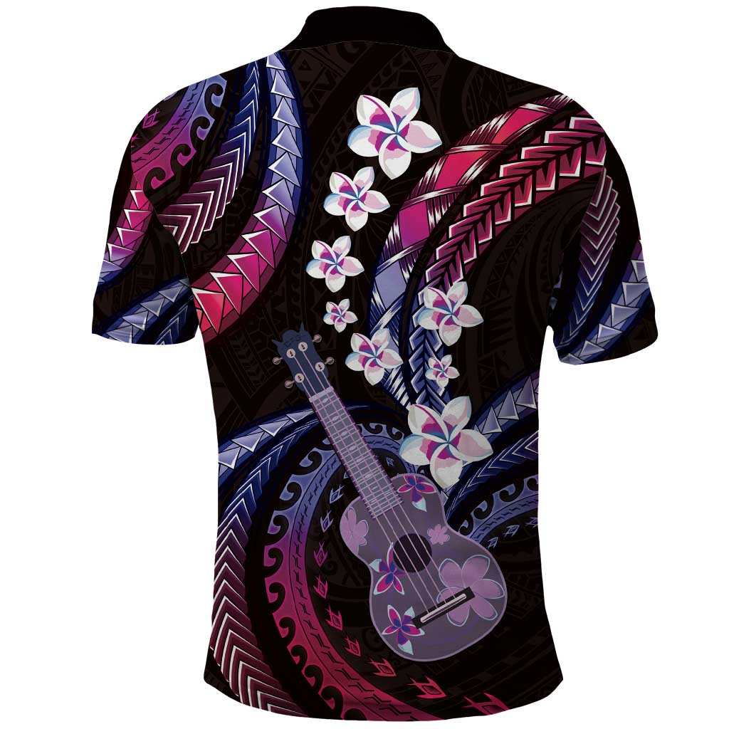 Hawaiian Ukulele Polo Shirt Sweet Dream Fantastic Plumeria