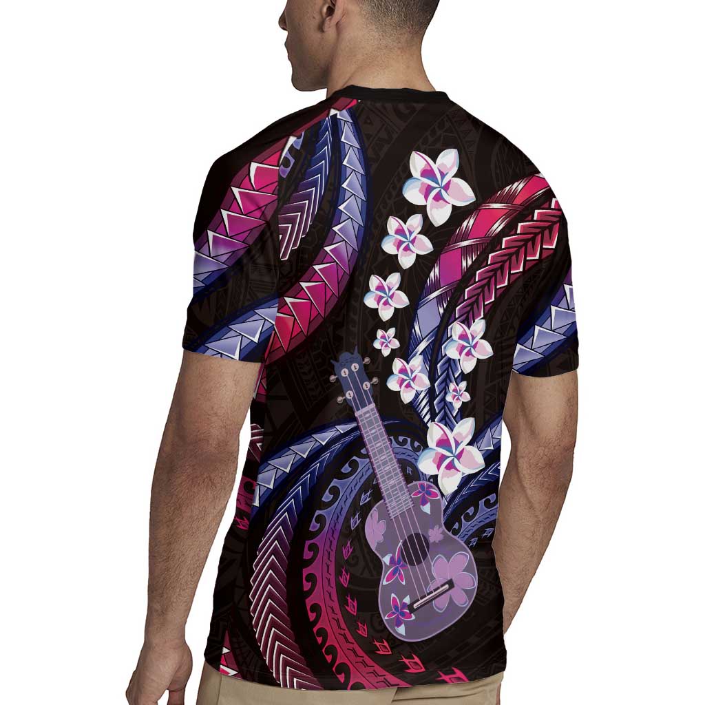 Hawaiian Ukulele Rugby Jersey Sweet Dream Fantastic Plumeria
