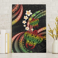Hawaii Turtles Plumeria Canvas Wall Art Reggae Polynesian Pattern