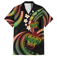 Hawaii Turtles Plumeria Hawaiian Shirt Reggae Polynesian Pattern