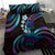 Hawaii Turtles Plumeria Bedding Set Amethyst Gradient Polynesian Pattern