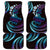 Hawaii Turtles Plumeria Car Mats Amethyst Gradient Polynesian Pattern