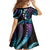 Hawaii Turtles Plumeria Family Matching Off Shoulder Short Dress and Hawaiian Shirt Amethyst Gradient Polynesian Pattern
