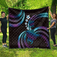Hawaii Turtles Plumeria Quilt Amethyst Gradient Polynesian Pattern