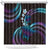 Hawaii Turtles Plumeria Shower Curtain Amethyst Gradient Polynesian Pattern