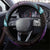 Hawaii Turtles Plumeria Steering Wheel Cover Amethyst Gradient Polynesian Pattern