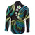 Hawaii Turtles Plumeria Family Matching Tank Maxi Dress and Hawaiian Shirt Chartreuse Cyan Polynesian Pattern