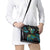 Hawaii Turtles Plumeria Shoulder Handbag Chartreuse Cyan Polynesian Pattern