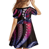 Hawaii Turtles Plumeria Family Matching Long Sleeve Bodycon Dress and Hawaiian Shirt Sweet Gradient Polynesian Pattern