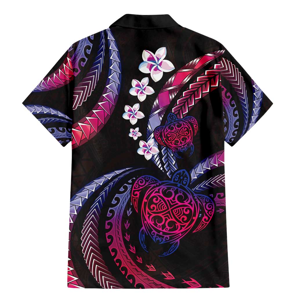 Hawaii Turtles Plumeria Family Matching Mermaid Dress and Hawaiian Shirt Sweet Gradient Polynesian Pattern