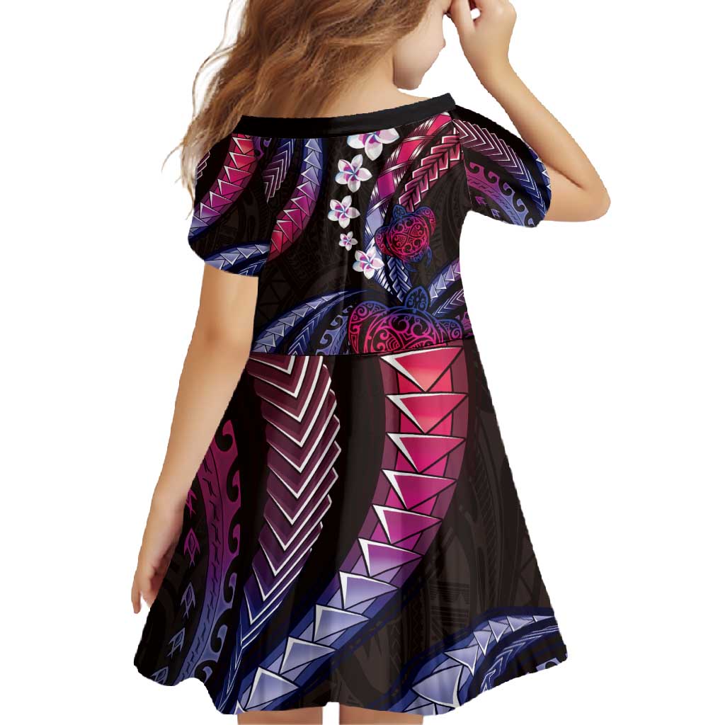 Hawaii Turtles Plumeria Family Matching Summer Maxi Dress and Hawaiian Shirt Sweet Gradient Polynesian Pattern
