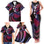 Hawaii Turtles Plumeria Family Matching Tank Maxi Dress and Hawaiian Shirt Sweet Gradient Polynesian Pattern