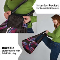 Hawaii Turtles Plumeria Grocery Bag Sweet Gradient Polynesian Pattern