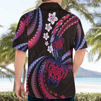 Hawaii Turtles Plumeria Hawaiian Shirt Sweet Gradient Polynesian Pattern