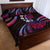 Hawaii Turtles Plumeria Quilt Bed Set Sweet Gradient Polynesian Pattern
