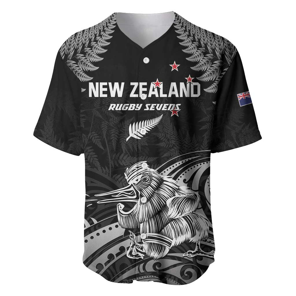 Custom New Zealand 2024 Rugby Baseball Jersey Silver Fern Aotearoa Kiwi