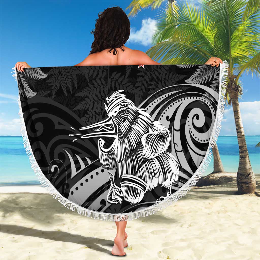 New Zealand 2024 Rugby Beach Blanket Silver Fern Aotearoa Kiwi
