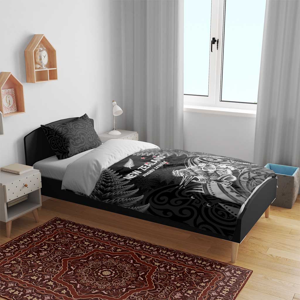 New Zealand 2024 Rugby Bedding Set Silver Fern Aotearoa Kiwi