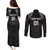 Custom New Zealand 2024 Rugby Couples Matching Puletasi and Long Sleeve Button Shirt Silver Fern Aotearoa Kiwi