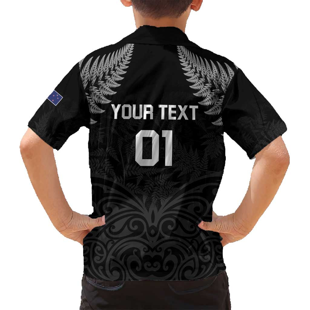 Custom New Zealand 2024 Rugby Family Matching Long Sleeve Bodycon Dress and Hawaiian Shirt Silver Fern Aotearoa Kiwi LT01 - Polynesian Pride