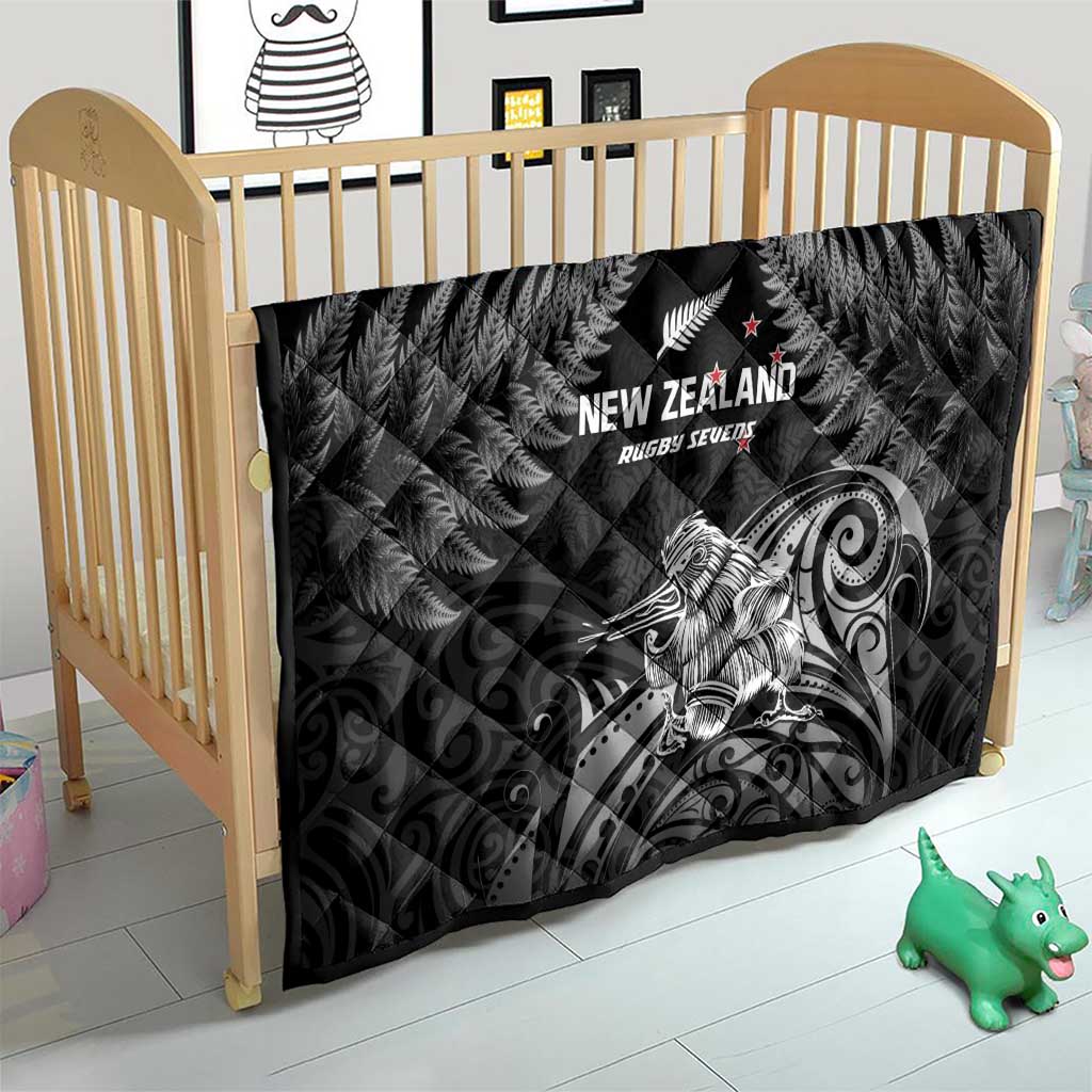 New Zealand 2024 Rugby Quilt Silver Fern Aotearoa Kiwi