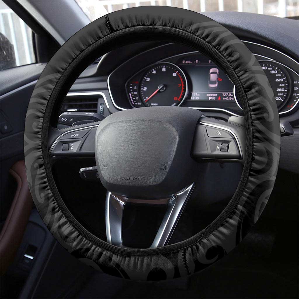 New Zealand 2024 Rugby Steering Wheel Cover Silver Fern Aotearoa Kiwi