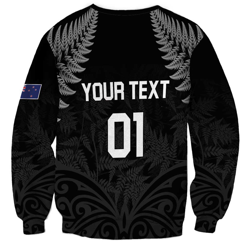 Custom New Zealand 2024 Rugby Sweatshirt Silver Fern Aotearoa Kiwi