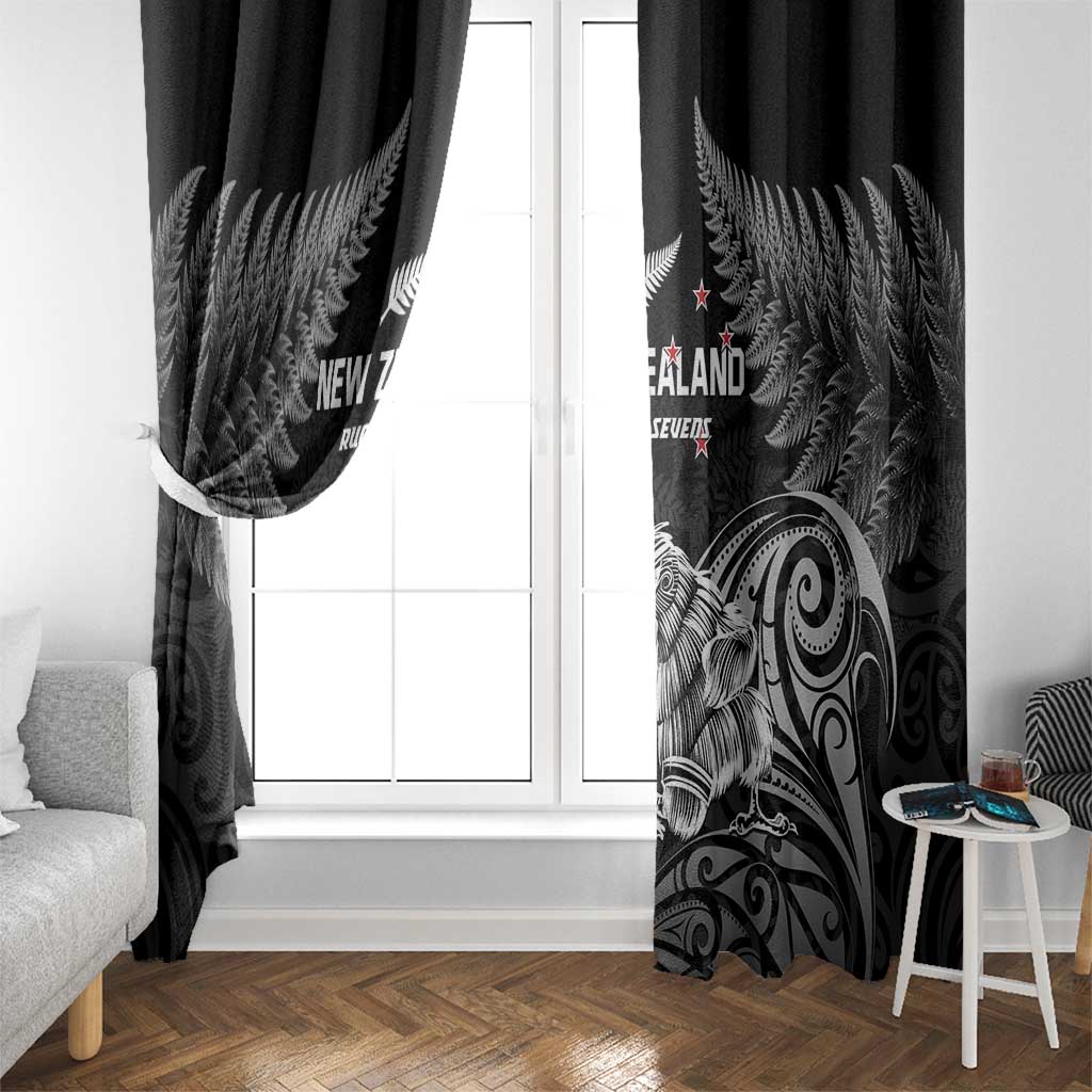 New Zealand 2024 Rugby Window Curtain Silver Fern Aotearoa Kiwi