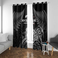 New Zealand 2024 Rugby Window Curtain Silver Fern Aotearoa Kiwi